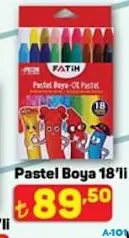 FATİH PASTEL BOYA 18'Lİ indirimli fiyat FATİH PASTEL BOYA 18'Lİ fiyat ve kampanya bilgisi